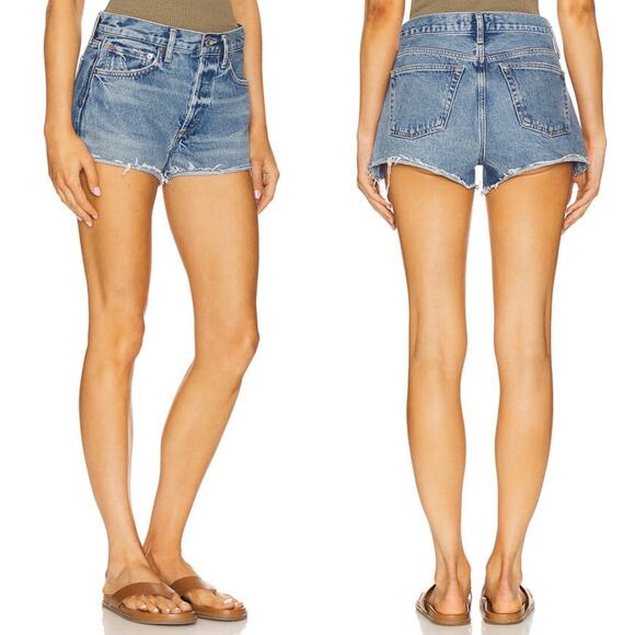 Agolde Pants - AGOLDE Parker Cutoff Denim Shorts Chorus Medium Blue Size 28